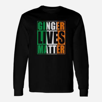 Flag Of Ireland Ginger Lives Matter Long Sleeve T-Shirt - Thegiftio UK