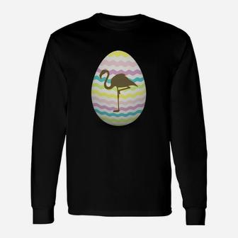 Flamingo Easter Eggs Long Sleeve T-Shirt - Thegiftio UK