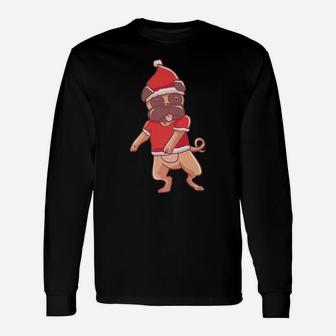 Flossing Santa Pug Dog Funny Ugly Christmas Shirt Gift Unisex Long Sleeve | Crazezy DE