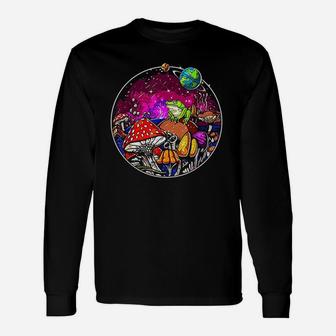 Forest Mushrooms Nature Frog Unisex Long Sleeve | Crazezy CA