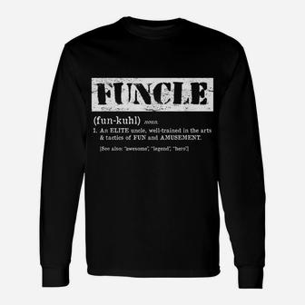 Funcle Military Definition - Gift For Veteran Fun Uncle Unisex Long Sleeve | Crazezy