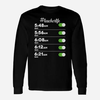 Funny Alarm Clock Early Bird Sleep Morning School Unisex Long Sleeve | Crazezy CA