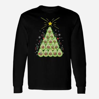 Funny Avocado Xmas Tree Holiday Gift Avocado Lover Christmas Unisex Long Sleeve | Crazezy