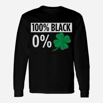 Funny Black People St Patricks Day Irish Shamrock Unisex Long Sleeve | Crazezy DE