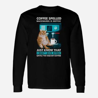 Funny Cat Espresso Machine And Cup For Barista Coffee Lovers Unisex Long Sleeve | Crazezy
