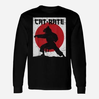 Funny Cat-Rate Cat Karate Gift For Martial Arts Kitty Lovers Unisex Long Sleeve | Crazezy AU