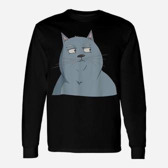 Funny Cat Tee - Vintage Cat Mom Cat Dad Sarcastic Cat Lovers Unisex Long Sleeve | Crazezy