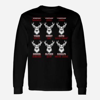 Funny Christmas Deer Bow Hunting Santa Men Women Hunter Gift Sweatshirt Unisex Long Sleeve | Crazezy CA