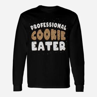 Funny Christmas Professional Cookie Eater - Cookie Unisex Long Sleeve | Crazezy