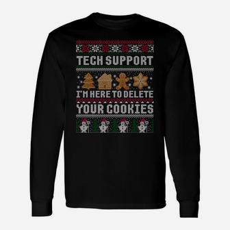 Funny Christmas Tech Support Shirt Computer Programmer Gift Sweatshirt Unisex Long Sleeve | Crazezy