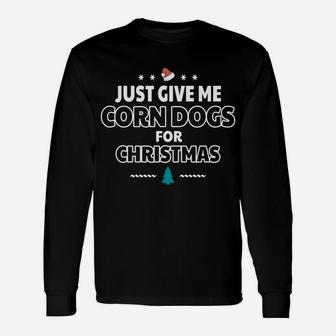 Funny Corn Dogs Christmas Sweatshirt Unisex Long Sleeve | Crazezy UK