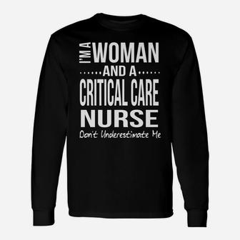 Funny Critical Care Icu Nurse Nursing Student Women Gift Tee Unisex Long Sleeve | Crazezy