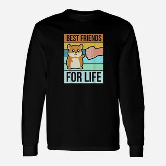 Funny Cute Hamster Gifts Face Best Friends For Life Unisex Long Sleeve | Crazezy UK