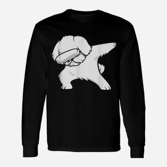 Funny Dabbing Maltese Dog Birthday Party Gift Shirt Unisex Long Sleeve | Crazezy
