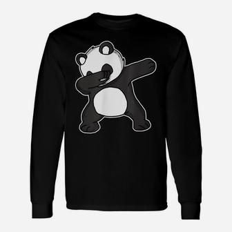 Funny Dabbing Panda Dab Dance Cool Panda Lover Gift Unisex Long Sleeve | Crazezy