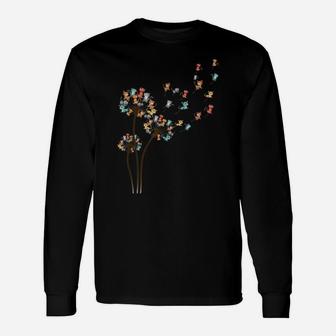 Funny Dandelion Cats Flower Colorful Pet Cat Lovely Gift Cat Unisex Long Sleeve | Crazezy