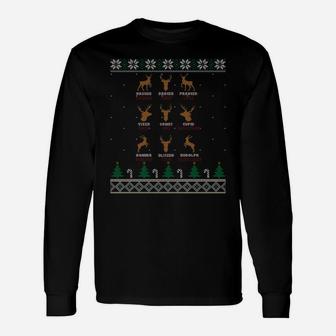 Funny Deer Design Christmas Bow Hunting Santa's Reindeer Sweatshirt Unisex Long Sleeve | Crazezy DE