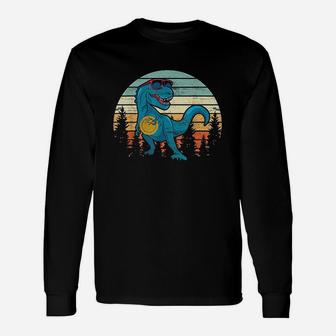 Funny Disc Golf Gift Dinosaur Disc Golf Player Father Unisex Long Sleeve | Crazezy UK