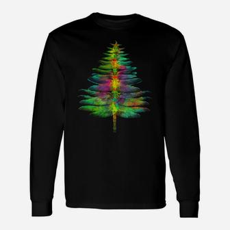 Funny Dragonfly Christmas Tree Sweatshirt Unisex Long Sleeve | Crazezy