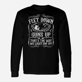 Funny Duck Hunting Feet Down Goose Waterfowl Hunter Gift Unisex Long Sleeve | Crazezy UK