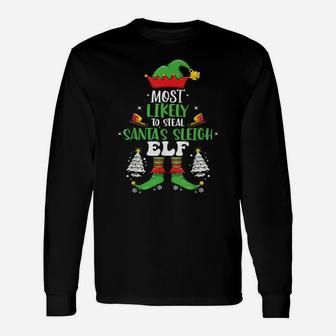 Funny Elf Family Matching Group Christmas Party Pajama Gifts Unisex Long Sleeve | Crazezy CA