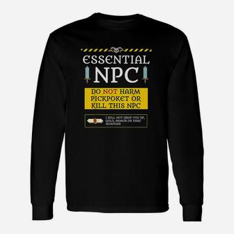 Funny Essential Npc Do Not Harm Unisex Long Sleeve | Crazezy CA