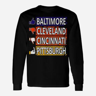 Funny Football Fan Of Baltimore City Unisex Long Sleeve | Crazezy