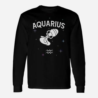 Funny Horoscope Aquarius Symbol Zodiac Sign Costume Unisex Long Sleeve | Crazezy