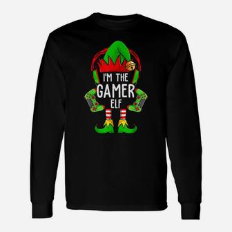 Funny Im The Gamer Elf Gaming Group Family Holiday Matching Unisex Long Sleeve | Crazezy