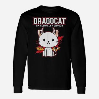 Funny Japanese Monster Dragon Cat Gift Design Unisex Long Sleeve | Crazezy DE