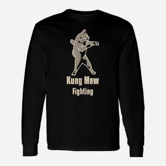 Funny Kung Mew Fighting Karate Cat Pet Lovers Unisex Long Sleeve | Crazezy UK