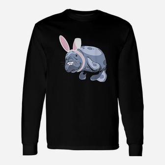 Funny Manatee Easter Bunny Unisex Long Sleeve | Crazezy