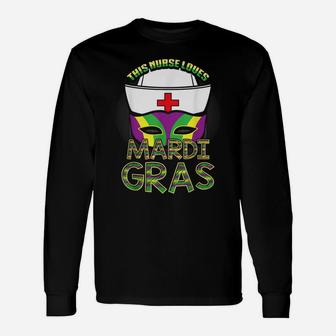 Funny Mardi Gras Fat Tuesday Nurse Gift T Shirt For Women Unisex Long Sleeve | Crazezy