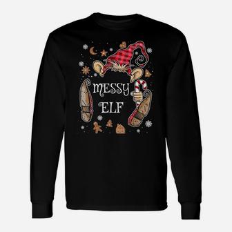 Funny Messy Elf Family Christmas Matching Squad Unisex Long Sleeve | Crazezy UK