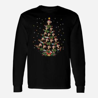 Funny Monkeys Animal Lover Xmas Gift Monkey Christmas Tree Sweatshirt Unisex Long Sleeve | Crazezy DE