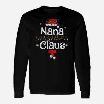 Funny Nana Claus Christmas Pajamas Santa Gift Unisex Long Sleeve | Crazezy