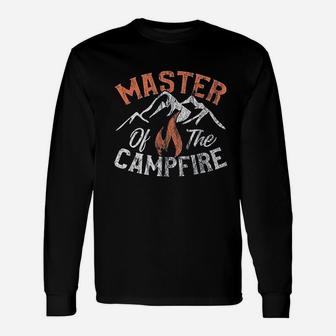 Funny Outdoor Camping Gifts Men Women Master Of Campfire Unisex Long Sleeve | Crazezy CA