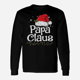 Funny Papa Claus Christmas Pajamas Santa Gift Unisex Long Sleeve | Crazezy