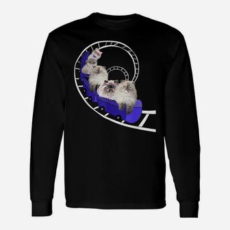 Funny Persian Cats Gifts Cat Lovers Roller Coaster Womens Unisex Long Sleeve | Crazezy CA