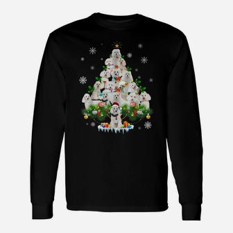 Funny Poodle Christmas Tree Ornament Decor Costume Unisex Long Sleeve | Crazezy
