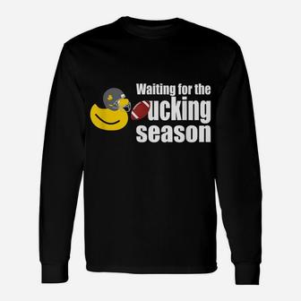Funny Rubber Duck With Football Helmet Unisex Long Sleeve | Crazezy