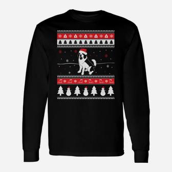 Funny Saint Bernard Ugly Christmas Sweatshirt Unisex Long Sleeve | Crazezy