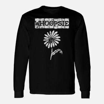 Funny Sarcastic Whoopsie Daisy Cute Oops Flower Print Tshirt Unisex Long Sleeve | Crazezy