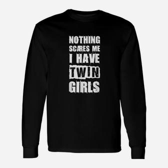 Funny Twin Daughter Mom Of Twins Dad Of Twins Unisex Long Sleeve | Crazezy
