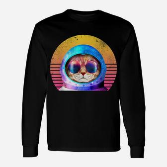 Funny Vintage Style Cat Sunglasses For Kitten Lovers Unisex Long Sleeve | Crazezy