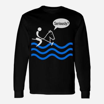 Funny Water Polo Horse Playing Water Polo Unisex Long Sleeve | Crazezy UK