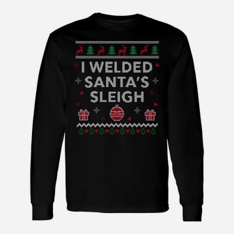 Funny Welder Ugly Christmas Gift Welding Xmas Sweatshirt Unisex Long Sleeve | Crazezy DE
