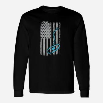 Fur Trapper Us American Flag Cool Outdoor Trapping Gear Long Sleeve T-Shirt - Thegiftio