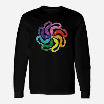 Fuzzy Worm On A String Meme Rainbow Mandala Unisex Long Sleeve | Crazezy