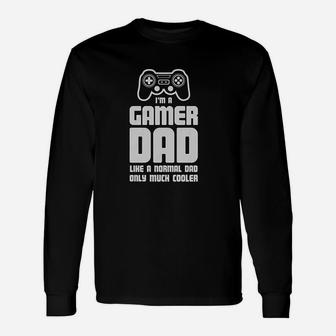 Gamer Dad Father Cool Dads Gaming Unisex Long Sleeve | Crazezy